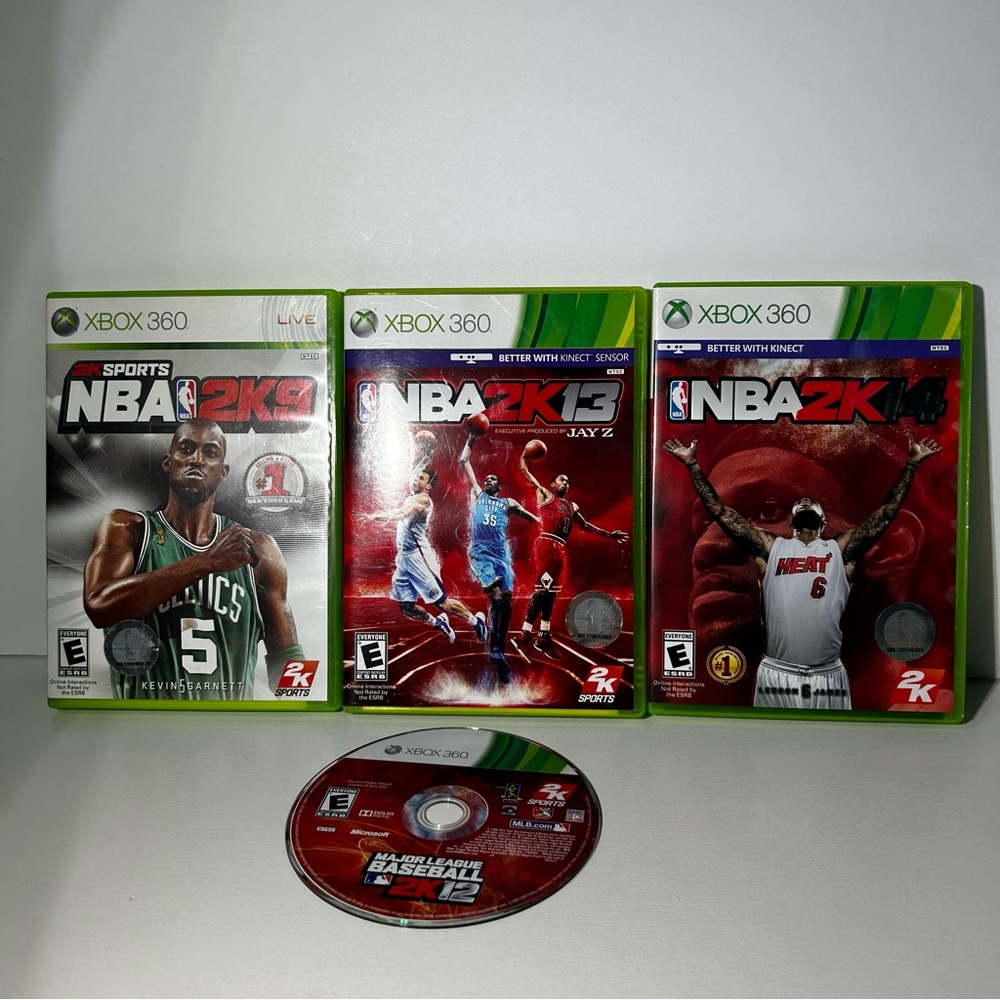 NBA 2K9 2K12 2K13 2K14 -Game Bundle Lot of 4 Basketball Dream Xbox 360 Untested
